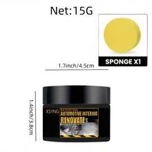 Automotive Interior Renovation Cream, Resin Maintenance Cream, Gloss, Repairs Dull Surfaces, Revitalizes White And Aged Plastics, Enhances Dashboard And Seats