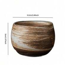 1 Set Handmade Japanese Rustic Style Vintage Ceramic Tea Set, Including Teacups, Suitable For Gongfu Tea Ceremony, Retro Style - Multicolor - View 6