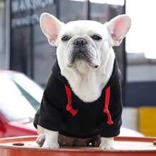 Pet Clothes, Dog Hoodie Sweatshirt Classic Dog Clothes Love Heart And Footprint Pattern Warm Soft Sweaters For  Puppy Small Medium Large Dogs The Sizing Runs Small; We Recommend Ordering One Size Larger. - 黑色 - 查看 5