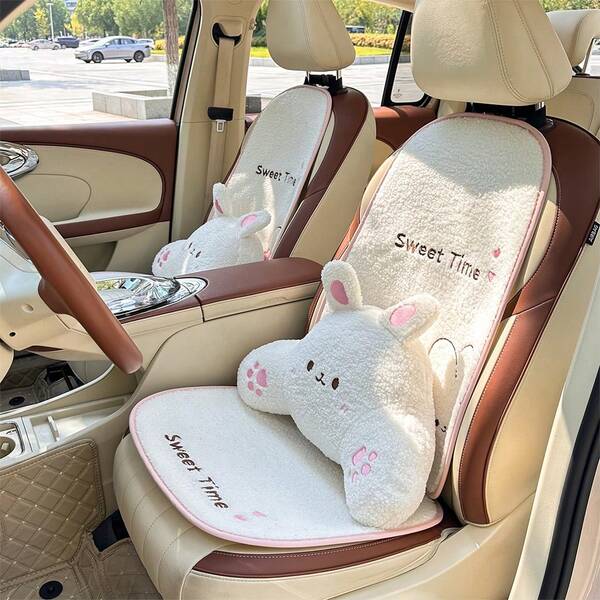 Easypie Selection Almofada de assento de carro de inverno de 1 peça, macia, quente, antiderrapante, com design fofo de desenho animado; perfeita para decoração de interiores de carros e um ótimo presente de inverno para proprietários de carros. Melhores presentes para amigos, presentes de formatura, presentes de volta às aulas, decorações de Natal, presentes de Dia dos Namorados, presentes para mamãe e papai, Halloween, Ação de Graças, presentes personalizados, presentes de aniversário, presentes de Ano Novo