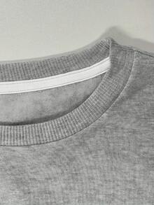 1 pieza.Sudadera casual de cuello redondo para mujer, 100% poliéster, con estampado geométrico de alce, tejido de punto, moda otoño/invierno. - Negro - Ver 7
