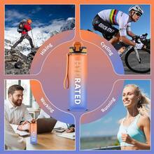 Bottle With Straw, 32oz Sports Motivational Bottle With Time Markings To Drink Carry Strap Clean Brush, 1L, Tritan, LeakProof Women Men Gym Fitness Outdoor 1 Pack