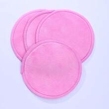 4pcs Reusable Makeup Remover Pads, Soft Makeup Cleansing Pads, Suitable For Facial Cleanser - Washable Bamboo Round Pads, Face Skin Care Pads, Dual-Sided Makeup Remover Cloth, Round Design For Facial And Skin Care Blurry Fluffy Sponge, Removing Heavy Makeup And Face Foundation Pads, Suitable For All Skin Types Facial Cleaning Pads.