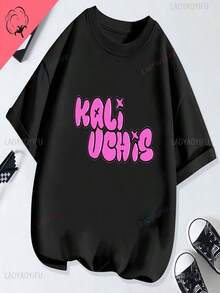 Camisetas Kali Uchis Camisa impresa reversible 100% algodón O-cuello Popular Moda Ropa de mujer 10% Ropa de música Harajuku - Negro - Ver 1