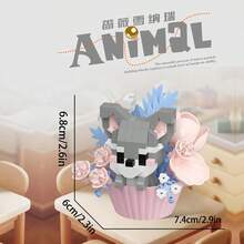 甜点蛋糕，熊猫动物，卡通公仔积木摆件，娃娃礼物，适合作为女性礼物交换，生日礼物，圣诞礼物，新年礼物