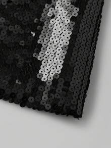 Women's Summer Mini Sequins Skirts Short Trendy Glitter Skirt for Daily, Travel, Parties - Negro - Ver 9