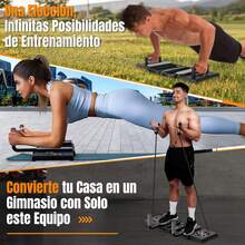 YUDSKU Tabla de Flexiones 30 en 1 Ajustable en Longitud según Anchura de Hombros, Conteo de Tiempo Automático, Soporte Antideslizante y Ligas de Resistencia – Push Up Board para Fitness y Gym en Casa - 1 - Ver 8