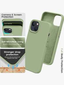 1 Stück flüssiges Silikon Fingerabdruck-beständige Samt Handyhülle, kompatibel mit iPhone 17/17 Pro/17 Pro Max/16/15/14/14 Pro Max/13/12/11