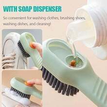 2 In 1 Multifunction Cleaning Brush, New Injectable Multifunction Cleaning Brush, Cleaning Brush With Soap Dispenser, Liquid Adding Soft Fur Cleaning Brush For Washing Clothes Shoes - Nhiều màu - Xem 1