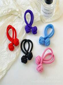 3Pcs Women's High Elasticity Hair Tie With Rubber Bands, High Ponytail Headband, Sporty Cute Candy Colored Headband, Suitable For Yoga, Running, Home, And Giving Small Gifts To Friends (Mixed Colors Randomly) ,Ponytail Holders ,Hair Elastics ,Hair Rubber Bands ,Scrunchies ,Hair Rope ,Elastic Hair Tie