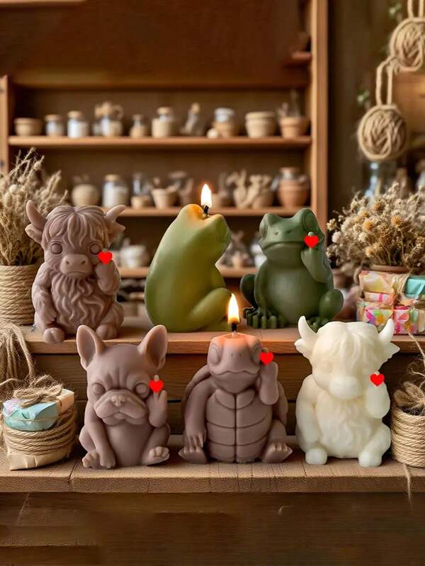 High Altitude Consumption Cow Aromatherapy Candle Mold DIY Three-Dimensional Animal Gypsum Handmade Candle Decoration Mold