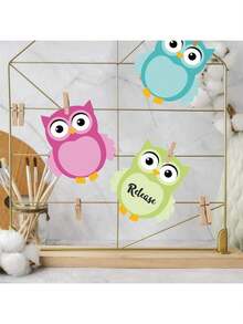 Cute Owl Sticky Duck Notes - 12 Colorful Owl Designs, 30 Sheets Each, Self-Stick Memo Pads For Office, School, Home, Study & Work Reminders, School Supplies, Back To School