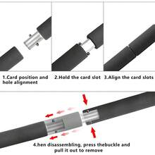 Portable Pilates Resistance Bar – Multi-Purpose Fitness & Home Workout Stick - Black - View 4