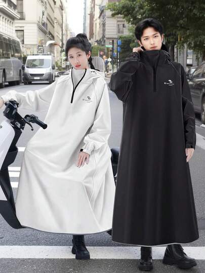 时尚男女加厚雨衣防水雨披多功能自行车摩托车电动自行车骑行雨衣骑行雨披带帽防风雨衣电动代步车罩时尚雨衣男女通用雨衣户外活动雨衣保暖雨衣，闺蜜节、宠物、嘉年华