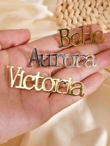 1 pieza Alfiler con nombre personalizado, etiqueta de nombre personalizada, alfiler con inicial, alfiler con letra, insignia con nombre, regalo para dama de honor, regalo de cumpleaños, accesorio para ropa y bolsos