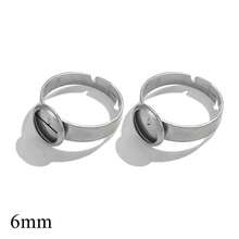 10pcs Stainless Steel 18K Gold-Plated Minimalist Round Ring Bases Adjustable Ring Flat Trays DIY Jewelry Making Supplies Women's Stainless Steel Rings - Ring Base - View 11