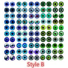 100pcs 50 Pairs Dragon Eyes Cat Eye Toys Hot 6mm 8mm 10mm 12mm Handmade Photo Glass Cabochons DIY Making Accessories - StyleB - View 2