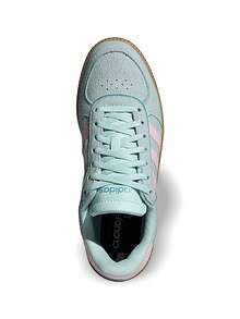 Adidas Women Casual Sneakers Breaknet Sk Halo Lightweight Breathable Mesh Upper Sweat Absorption Anti-Slip Easy To Clean Skin-Friendly Shopping Streetwear Daily Mint Blue JR0688 - Light Blue - View 5