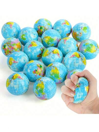 1pc Blue Planet Squeeze Ball - Soft Sponge Stress Relief Small Gift, Ideal For Earth Day Party Favors, Carnival Prizes And Gifts, Relieve Work And Study Pressure, Christmas Gift