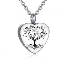3 Styles Stainless Steel Cremation Urn Necklace, Can Store Ashes, Memorial Pendant Necklace Suitable For Both Men And Women, As Jewelry To Commemorate Deceased Loved Ones - Silver - View 9