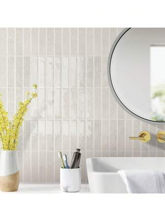 10/30 件自粘墙砖贴纸，耐热即撕即贴厨房防溅板，浴室防水墙砖贴纸，家居装饰，房车酒吧装饰