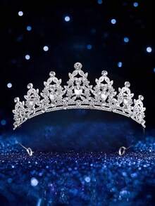 1pc Luxury Elegant Party Wedding Bridal Headpiece Crown, Graceful Princess Crown Headband, Rhinestone Tiara For Women, Prom, Birthday, Wedding - 013 Crown - View 10