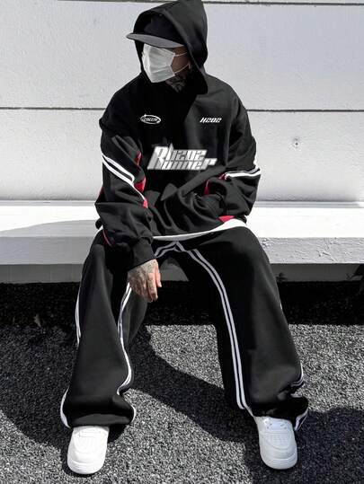 Men's Thermal Lined Hoodie Casual Sweatsuit, Autumn/Winter