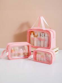 Trousse de maquillage portable de grande capacité, trousse de rangement à la mode pour cosmétiques de voyage, nouveauté 2025