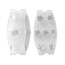 1双冰爪：适用于雪地行走，易于脱下的冰爪钉，防滑且抓地力强。7个钢钉冰爪，适合登山鞋/登山鞋，非常适合徒步旅行、冬季徒步、攀岩和冰雪垂钓（增强抓地力）。 - 白色 - 查看 13