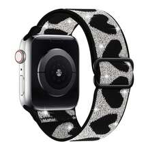 Dây đeo nylon co giãn Bling tương thích với dây đeo 38mm 40mm 41mm 42mm 44mm 45mm 46MM 49mm dành cho nữ, dây đeo thể thao Solo Loop bện có thể điều chỉnh tương thích với Series Ultra 11 10 9 8 7 6 SE 5 4 3 2 1 - 42/44/45/49mm - Xem 26