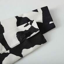 Chaqueta blazer de mujer con estampado total para ir al trabajo