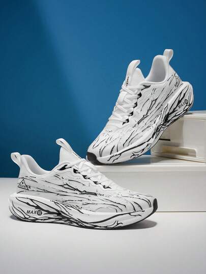 Couple's Shock-Absorbing Carbon Plate Running Shoes, Men & Women Sports Sneakers