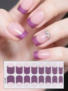 1 Sheet/Set Of Fully Wrapped Classic French Nail Art Stickers With Waterproof And Self-Adhesive Nail Decoration Stickers That Can Be Used For Daily Work