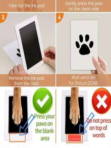 1pc No-Touch Inkless Paw Print Kit - Perfect For Preserving Your Dog's Footprints, Inkless Pet Paw Print Pad, Ideal For Newborn Baby Handprint And Footprint Keepsake