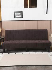 1pc Jacquard Solid Color Sofa Cover, Thick Fabric, With Elastic Band, Washable Protective Cover, Suitable For Pet Owners, Luxury Home/Office Furniture Decoration