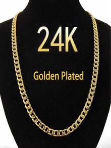 Collar de cadena unisex chapado en oro de 18K de 8 mm, collar de joyería de cadena de acero inoxidable de moda para hombres, decoración diaria de estilo punk y hip hop, cadena ancha de estilo vaquero y de acero de cuatro lados, nuevo producto de conjunto de collares para decoración diaria de estilo punk y hip hop, regalo de fiesta, regalo de Navidad y San Valentín