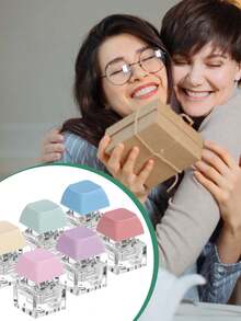 Keyboard Stress-Relieving Toy, 4-In-1 Keyboard Stress-Relieving Keychain, Keyboard Stress-Relieving Button Finger Rattle Toy, Stress-Relieving Gift, Button Stress-Relieving Gift, Incredible Birthday Gift, Party Small Gift