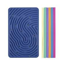 Rechteckiges Kinder-Sensorik-Aktivitätsbrett, Kinder-Beschäftigungsbrett, Sensorik-Aktivitätsbrett-Spielzeug, Mehrfarbiges Frühpädagogisches Spielzeug, ideal als Weihnachts-, Neujahrs- oder Geburtstagsgeschenk, Mini-Spielzeug für Feinmotorik und Unterhaltungsspiele