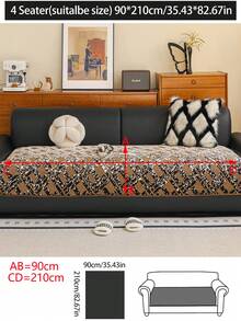 1 Stück Herbst/Winter Plüsch Dicke Warme Sofakissenbezug, Moderner Minimalistischer Rutschfester Sofasitzpolster, Staubdicht und Waschbar Sofabezug, Braun Weich und Farbbeständig, Haustierfreundlicher Schutzbezug, Verstellbar für Ecksofa, Geeignet für Schlafzimmer, Büro, Wohnzimmer Kombinationsmöbel, L-förmige Sofadecke und 1/2/3/4 Sitzer Sofa