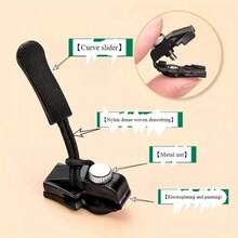 6/10/20pcs Universal Zipper Repair Kit - Easy To Install Seamless Replacement Zipper Pulls, Suitable For Jackets, Luggage, Backpacks, Boots - Durable Black Zipper Pulls - Multicolor - View 8