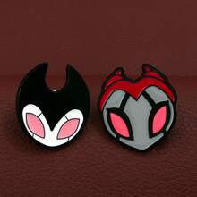 1pc Game Peripheral Hollow Knight Brooch Cute Funny Ghost Amulet Badge Metal Brooch Lapel Pin Metal Fashion Jewelry Accessories Halloween Gift - Multicolor - View 10