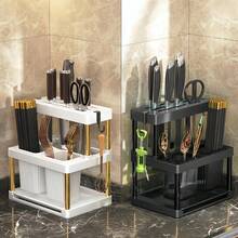 Organizador Cuchillos Palillos Rack Escurridor Para Cocina - Negro - Ver 3