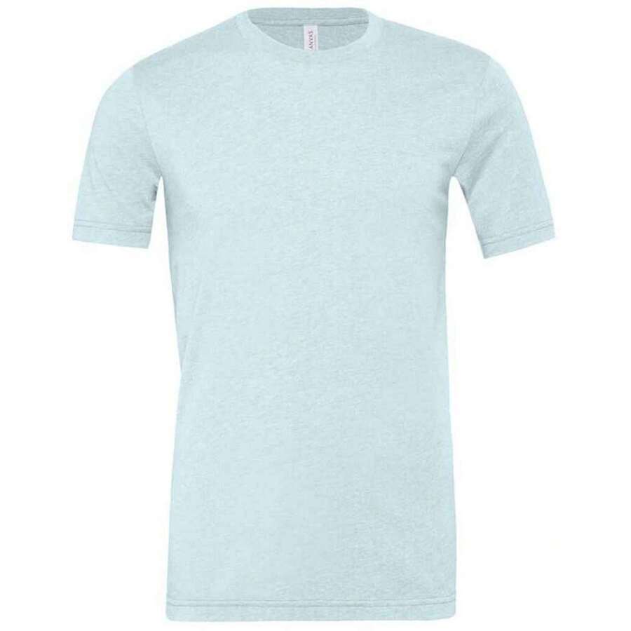 Unisex Adult CVC Heather ShortSleeved TShirt (Prism Ice Blue) - Coffee Brown - View 1