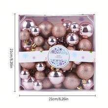 44pcs 1.2-2 Inch Christmas Balls For Christmas Holiday Decoration, Christmas Tree, Window, Christmas, New Year And Wedding Decoration, Suitable For Indoor And Outdoor Use (Need To Thread The Rope By Yourself, Electroplated Ball With Slight Glue Overflow, Slight Scratches And Loss Of Glitter Are Normal Phenomena And Do Not Affect Use) Home Decor Christmas Decorations Room Decor Winter Christmas Decorations Home Christmas Gifts Christmas Decor