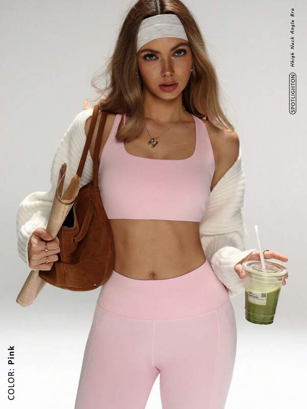 مجموعة قطعتين من سروال واسع وصدرية، حمالات متقاطعة، دعم ظهر أنيق، حشوة قابلة للإزالة، تصميم خصر عالي، تحكم في البطن وتعزيز الورك، ساقات واسعة، تخلق إيحاء بساقين أطول، صدرية تمارين ظهر متقاطع، سروال واسع خصر عالي، مجموعة رياضية للتحكم في البطن، مجموعة صدرية رياضية ظهر متقاطع مع حشوة قابلة للإزالة وسروال واسع خصر عالي