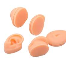 仿真硅胶穿刺练习模型，软硅胶柔性模型身体部位展示套装练习教学道具，3D仿真人体穿刺工具，耳、眼、鼻、口、舌、肚脐初学者穿刺。 - 杏色 - 查看 10