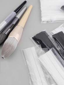 Bộ 50/10/5 lưới bảo vệ cọ trang điểm, ngăn ngừa rụng lông và làm thẳng lông cọ, phù hợp với mọi kích cỡ, lưới bảo vệ co giãn cho cọ trang điểm, lưới tạo hình phù hợp với khuôn mặt, phụ kiện cọ trang điểm chống xù, bảo vệ hình dạng lông cọ, lớp phủ bảo vệ tạo hình và ngăn ngừa xù lông, quà tặng kèm theo. - Nhiều màu - Xem 2