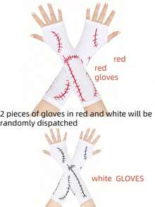 2 Stück/4 Stück Sally Socken und Handschuhe, Halloween Kostüme, Halloween, Sally Kostüm, Halloween Strümpfe, Zubehör perfekt für Verkleidung und Rollenspiel, hochwertige Sally Kostüm Socken und Handschuhe Set, ideal für Halloween Partys und thematische Veranstaltungen