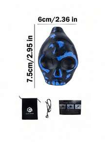 1pc Terrifying Death Whistle, Includes Gift Box & Instructions, Loud Human Scream War Whistle, High Decibel, Authentic Whistle, Skull Shaped, Creepy Halloween Gift, Outdoor Survival Whistle (Black)