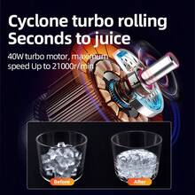 16.91 盎司无线便携式电动水果榨汁机，USB 充电式 6 刀片冰沙机，多功能搅拌机，适用于厨房、家庭、旅行、户外、健身，适用于奶昔和冰沙